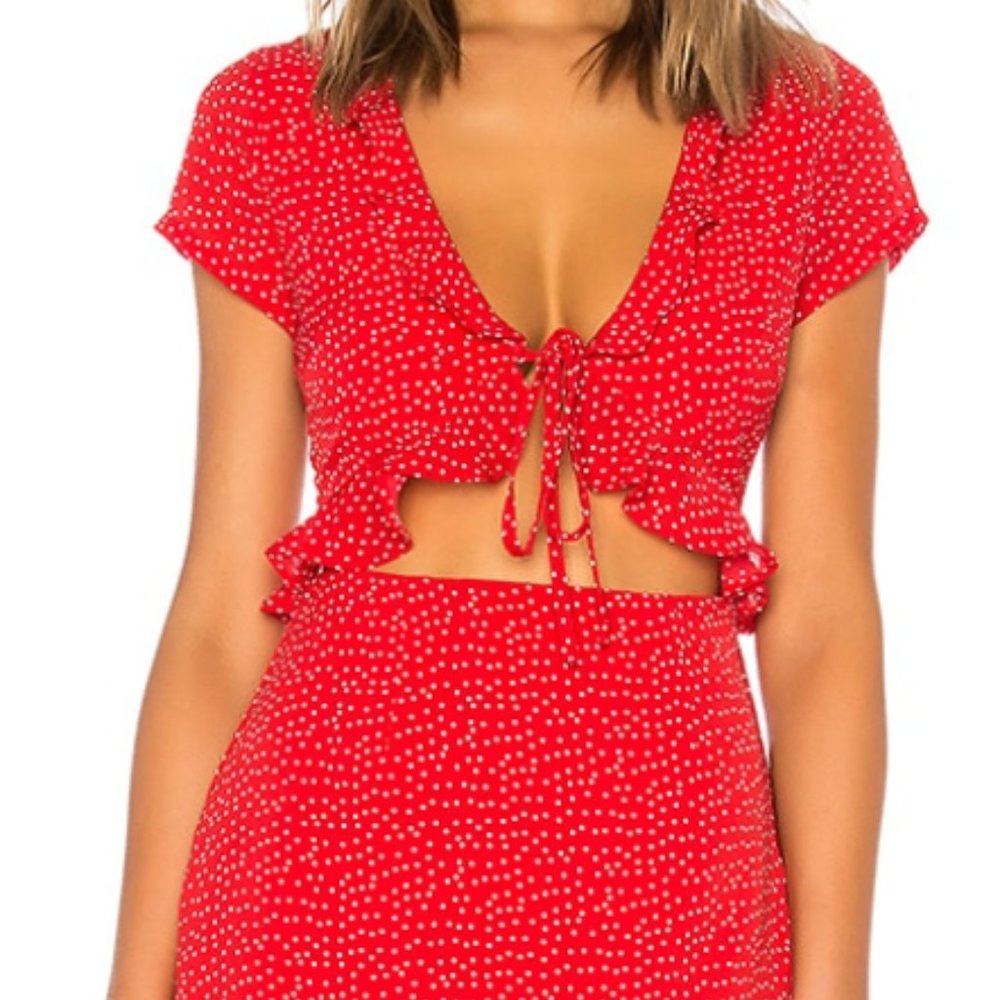 Superdown Mercy Polka Dot Dress